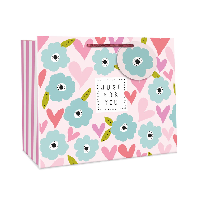 Hearts & Flowers Tote Gift Bag