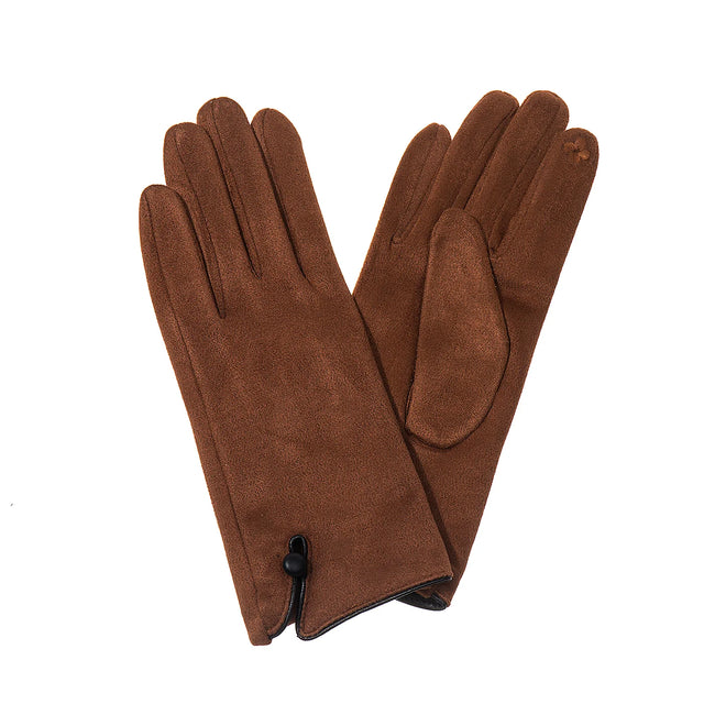 Button Detail Glove - Tan
