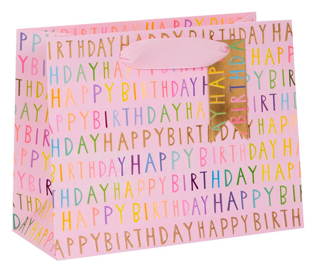 Happy Birthday Pink Gift Bag - Medium