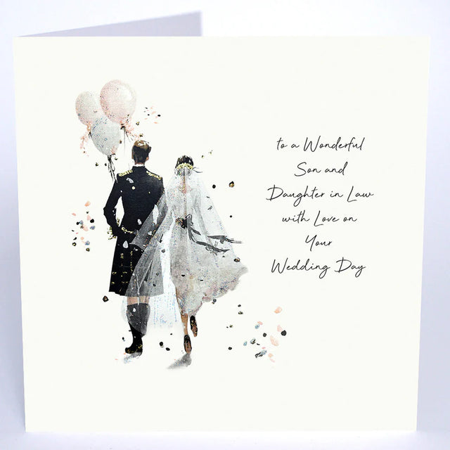 Wonderful Son & Daughter In Law Wedding Card - Large