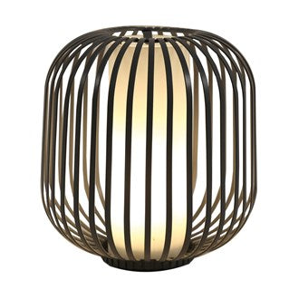 Grey Cage Lantern Lamp - 20cm
