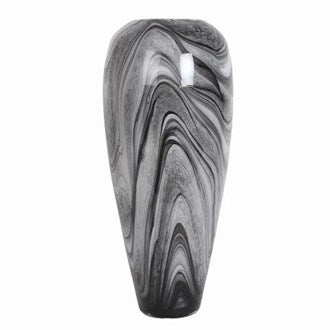 Grey Swirl Glass Vase - 41cm