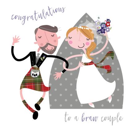 Congratulations to A Braw Couple Card