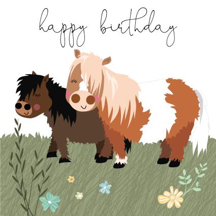 Happy Birthday Pony Card