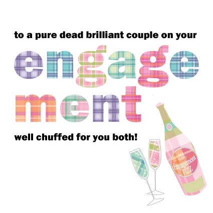 Pure Dead Brilliant Couple Engagement Card