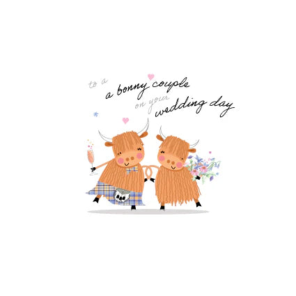 A Bonny Couple on Your Wedding Day Card