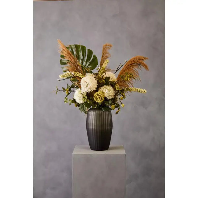 Hessa Grey Glass Vase - Large