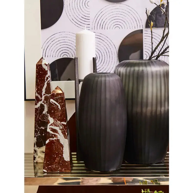 Hessa Grey Glass Vase - Large