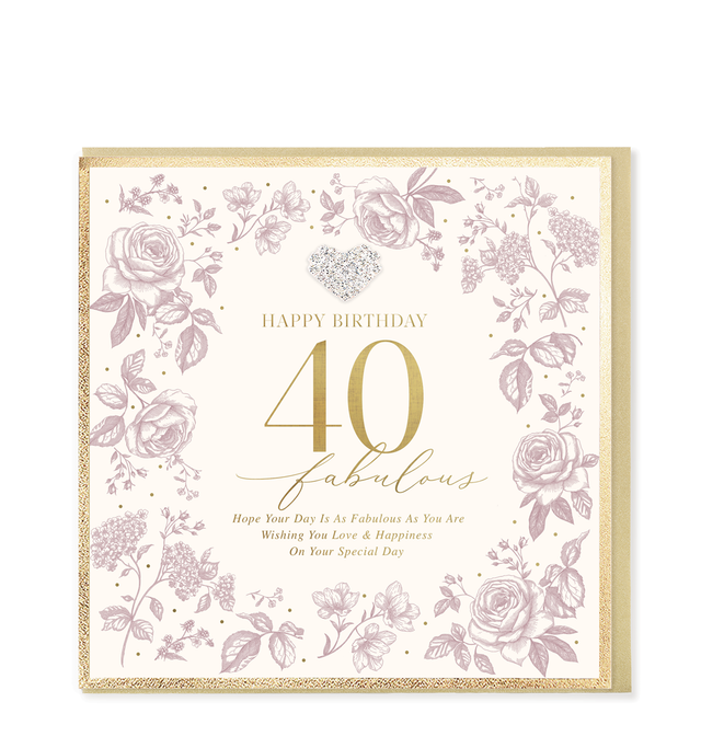 40 Fabulous Birthday Large Card