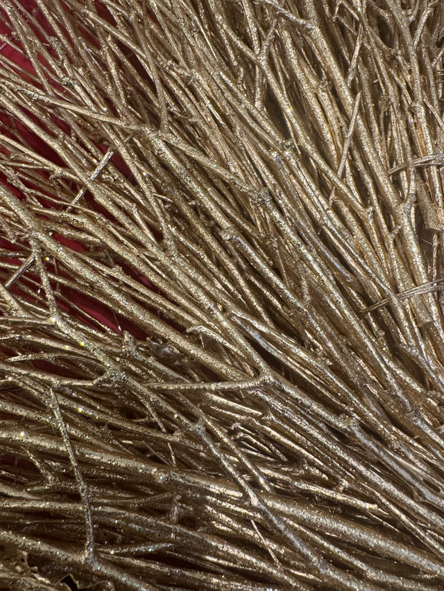 Large Champagne Gold Bamboo Twig Star