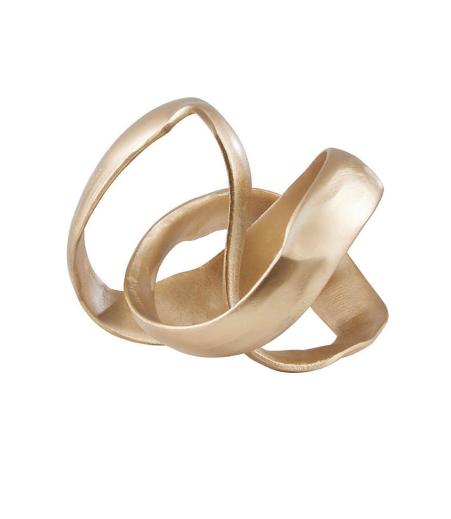 Prato Gold Finish Knot Sculpture