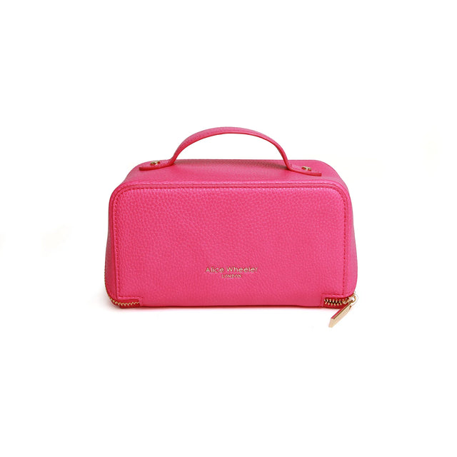Alice Wheeler Mini Train Case Hot Pink