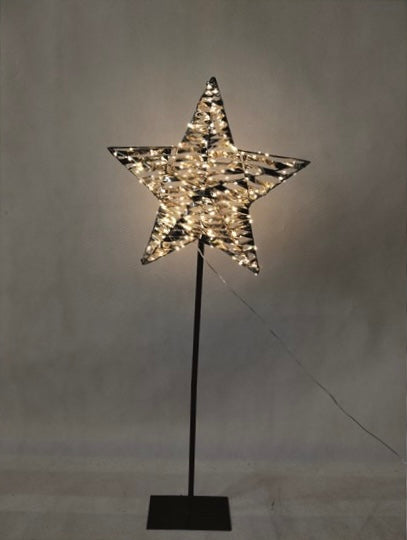 LED Gold Foil Star 250 Lights 100cm