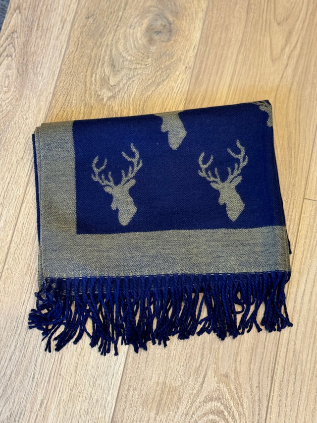 Blue Stag Scarf