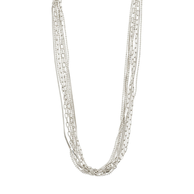 Pilgrim Lily chain necklace - silver plated