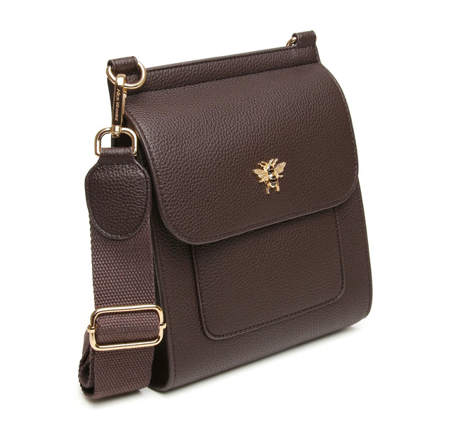 Alice Wheeler Bloomsbury Crossbody Bag - Chocolate