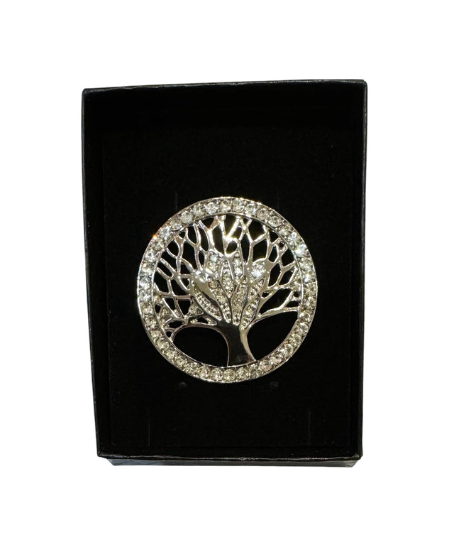 Magnetic Round Tree of Life Brooch