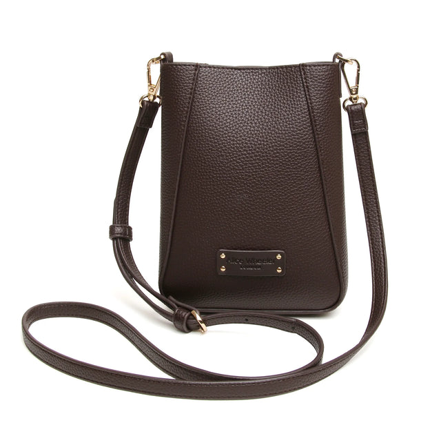 Alice Wheeler Kensington Phone Crossbody Bag - Chocolate