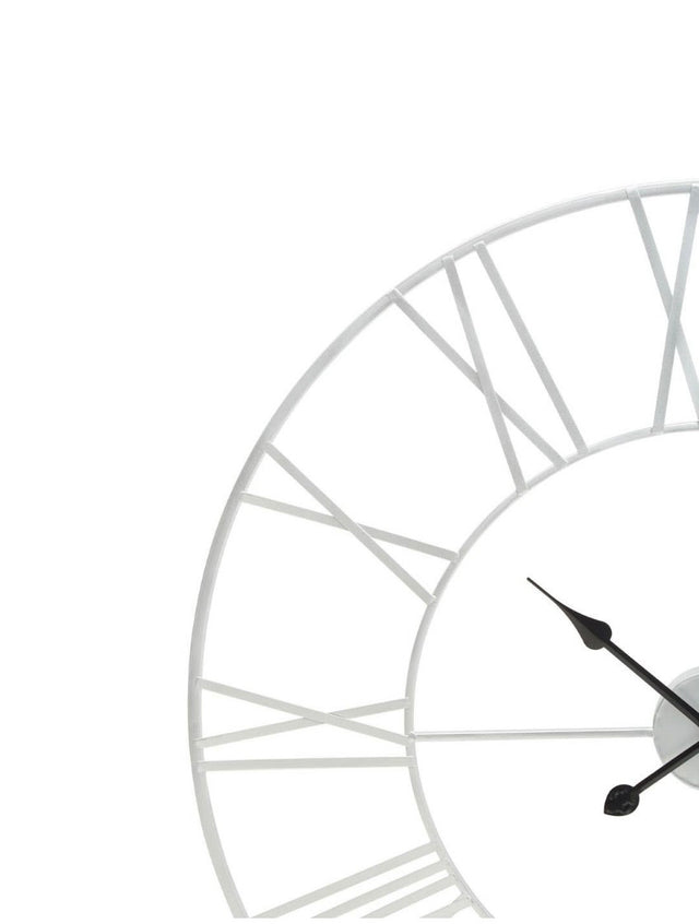 Genova Silver Metal Wall Clock 80cm