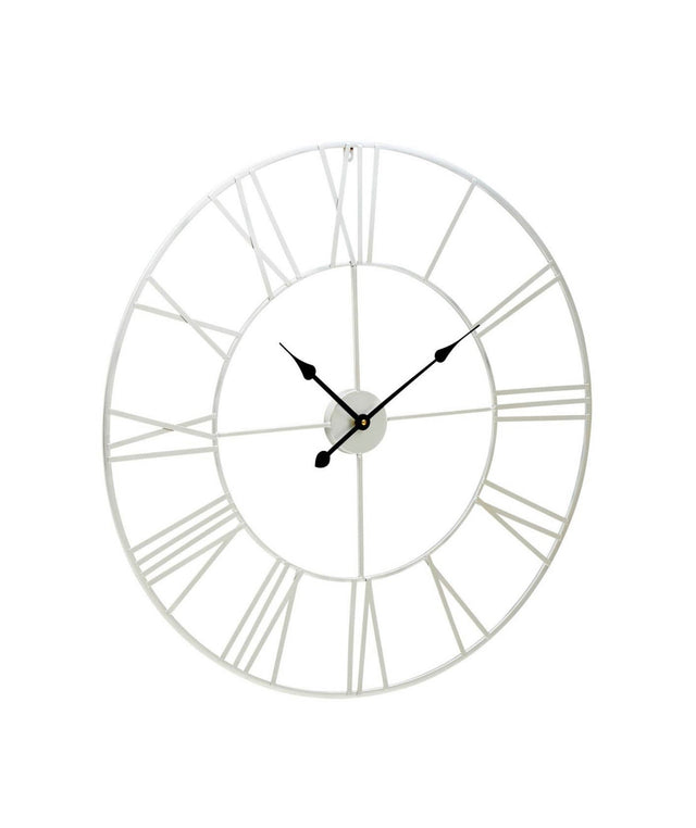 Genova Silver Metal Wall Clock 80cm
