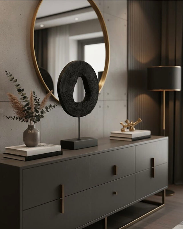 Mango Wood Sculpture On stand - Large
