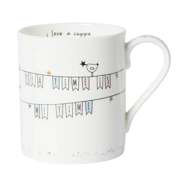 Tea Time Is Me TIme Fine Bone Mug
