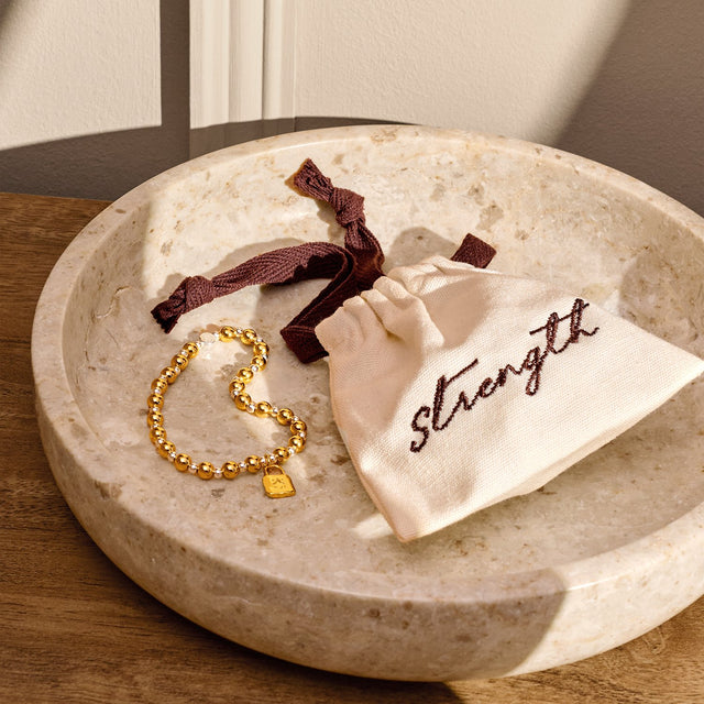 Joma Words To Treasure "Strength" with Pouch Bracelet