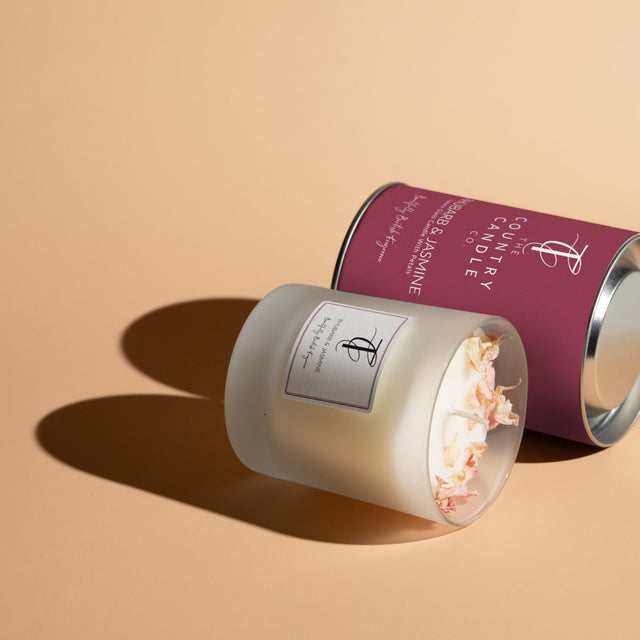 Rhubarb & Jasmine 30cl Glass Candle