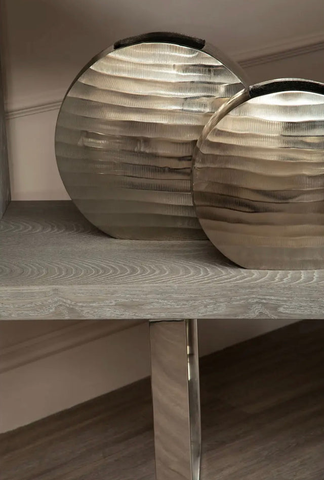 Silver Ripple Vase - Large
