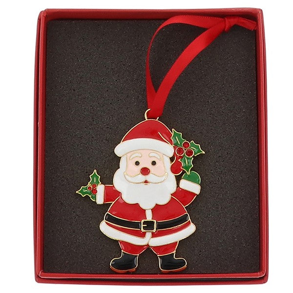 Xmas Treasures Santa Holly