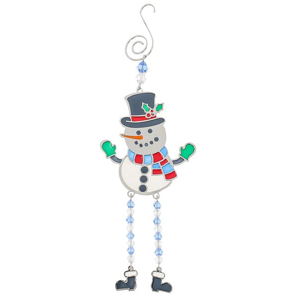 Xmas Snowman Dangly Leg Decoration