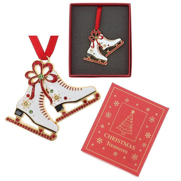 Xmas Treasures Ice Skates Decoration