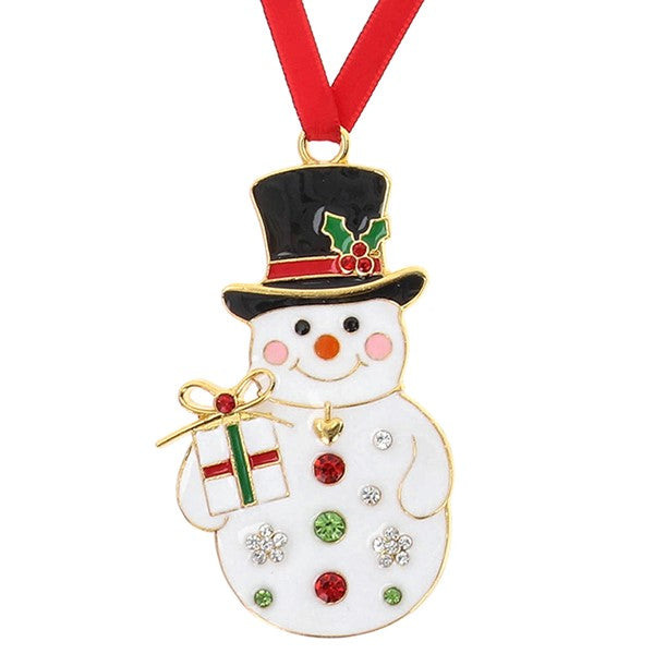 Xmas Treasures Happy Snowman Decoration