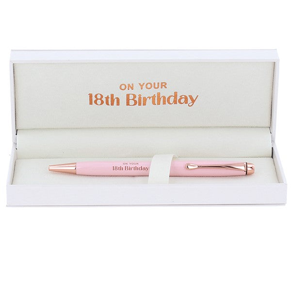 Ladies Pink 18th Birthday Pen