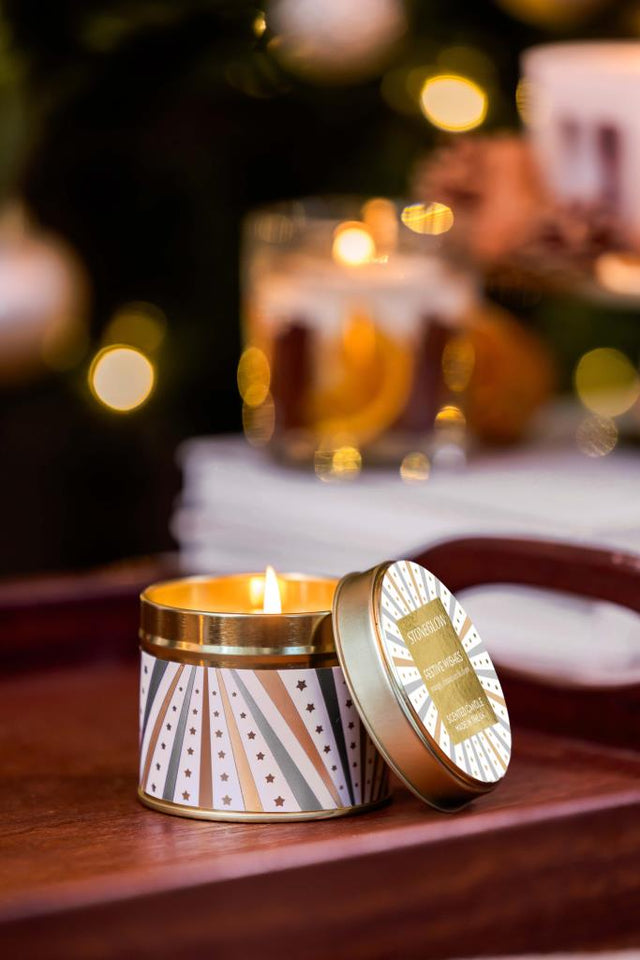 Stoneglow Winter Wishes - Orange, Cinnamon & Clove Tin Candle