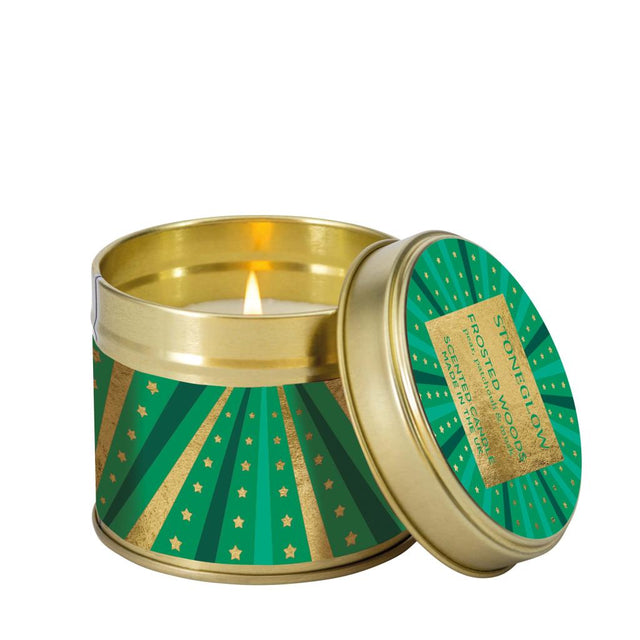 Stoneglow Frosted Woods - Pear, Patchouli & Musk Tin Candle