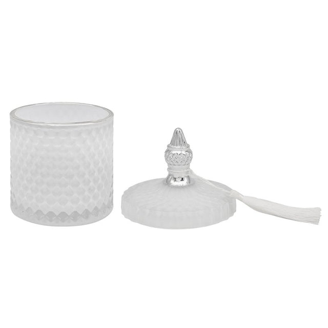 White Glass Trinket Jar
