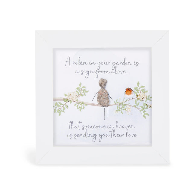 Mini Pebble Picture - A Robin in your garden