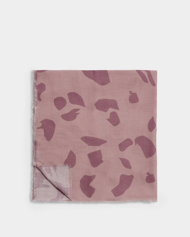 Katie Loxton Printed Scarf - Large Leopard - Light Pink/Dust