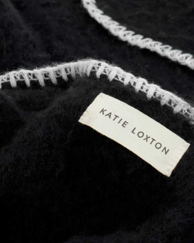 Katie Loxton Whipstitch Cape with Belt - Black