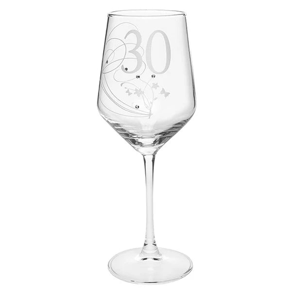 30th Birthday Wine Glass