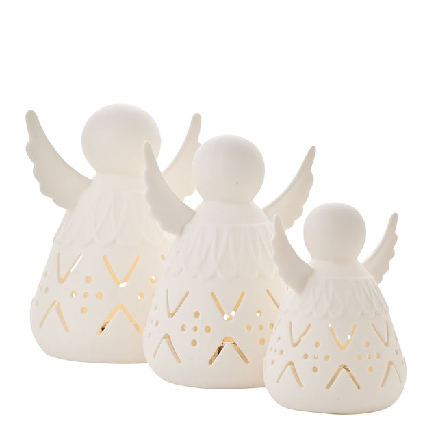 Ceramic Light up LED Angel - Small