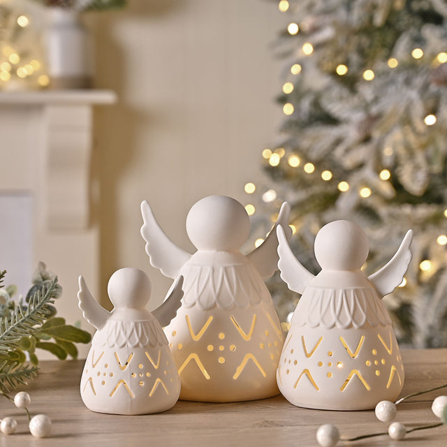 Ceramic Light up LED Angel - Small
