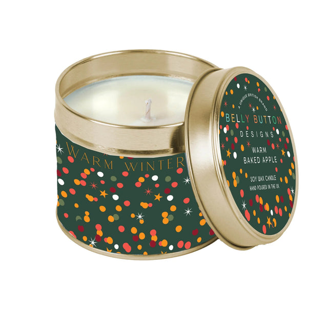 Christmas Confetti - Baked Apple Tin Candle