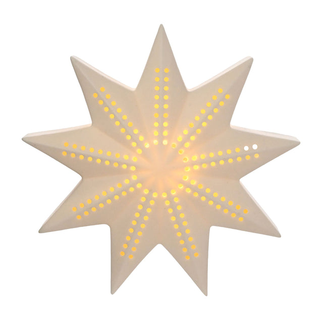 Ceramic LED Light Up Star 18cm