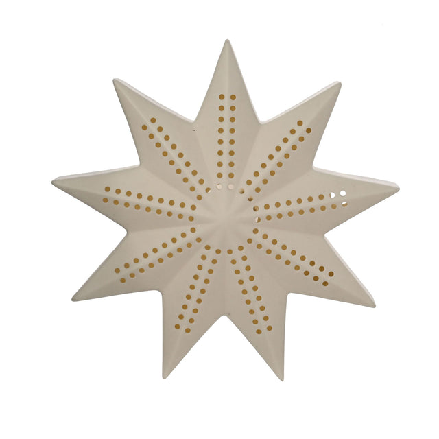 Ceramic LED Light Up Star 18cm