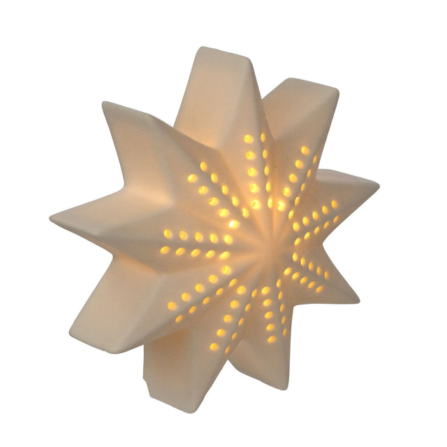 Ceramic LED Light Up Star 12cm