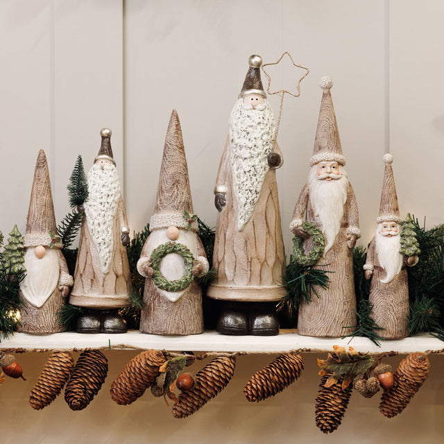 Wood Effect Christmas Gonk Figurine 23cm