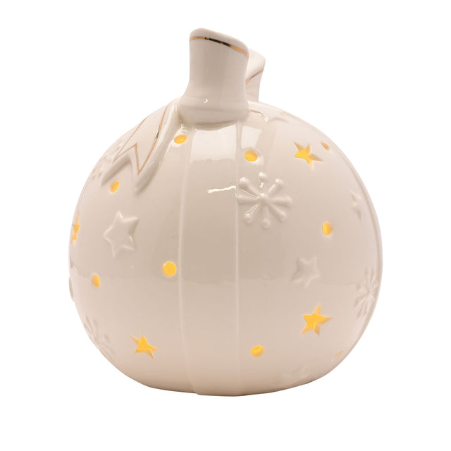 Widdop LED Porcelain Bauble - 15cm
