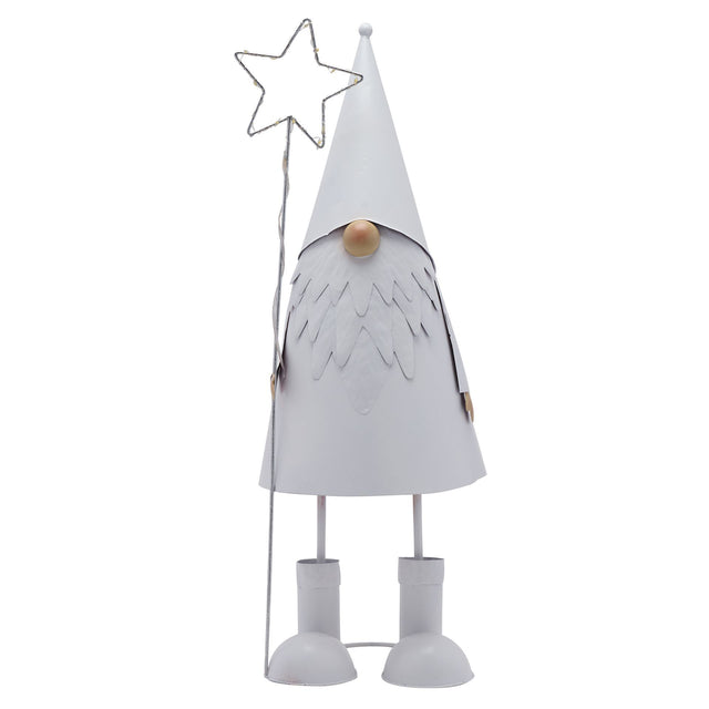 LED White Santa with Star - Large